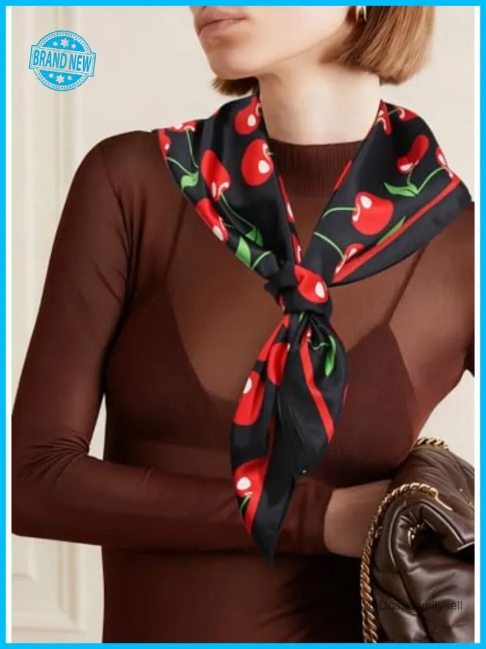Women's Silk Feeling Satin Head Scarf Bandana for Hair Wrapping & Neck Tie